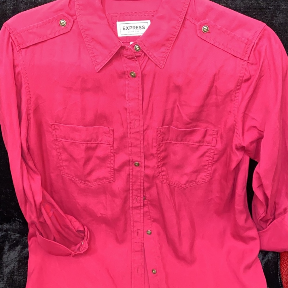 EXPRESS red/pink tone flannel